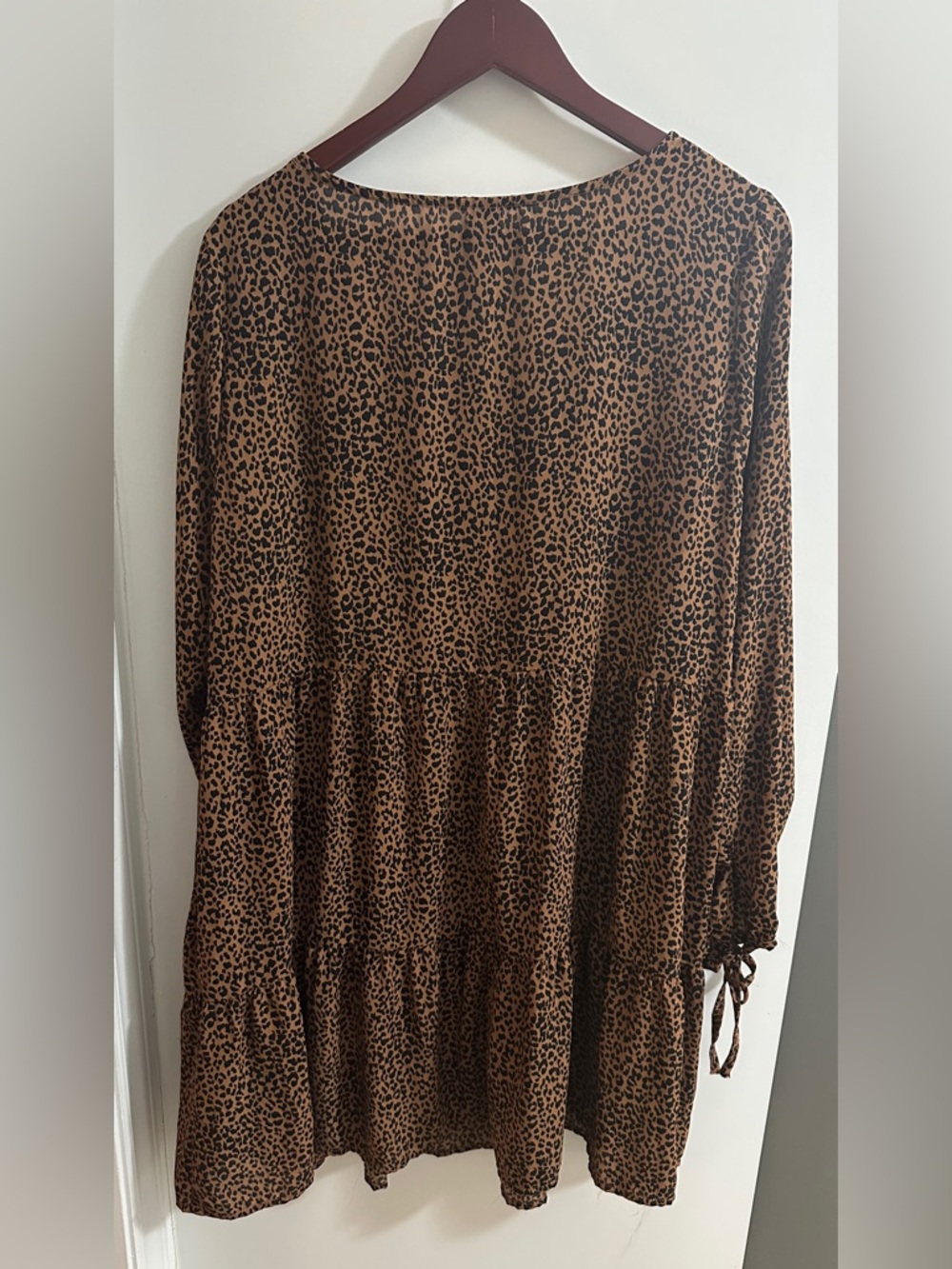 wild fable Leopard-Print Tiered Dress in Brown and Black - Picture 3 of 3